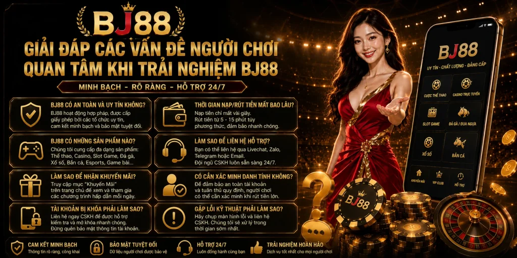Giải đáp các vấn đề người chơi quan tâm khi trải nghiệm BJ88 