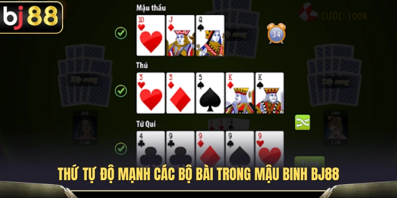 Mậu Binh BJ88 – Cách Xếp Chi Tránh Binh Lủng 3 Tìm hiểu cách phân loại và xếp hạng các bộ bài