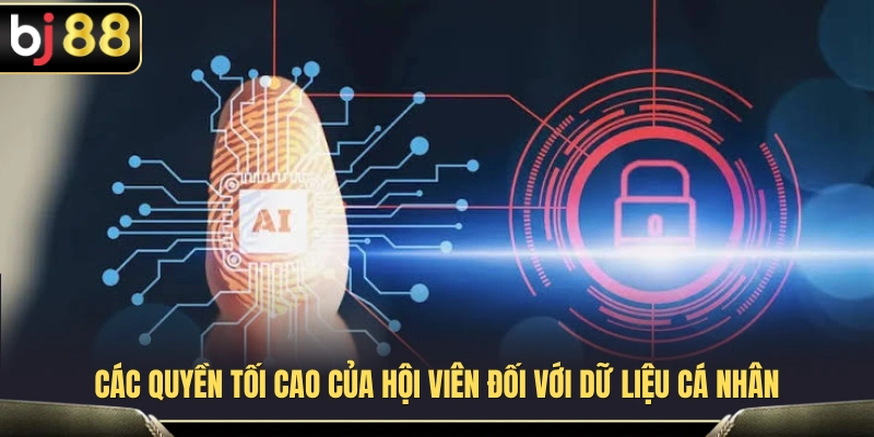 Quyền Riêng Tư BJ88 2 Quyền kiểm soát và quản lý thông tin cá nhân của hội viên
